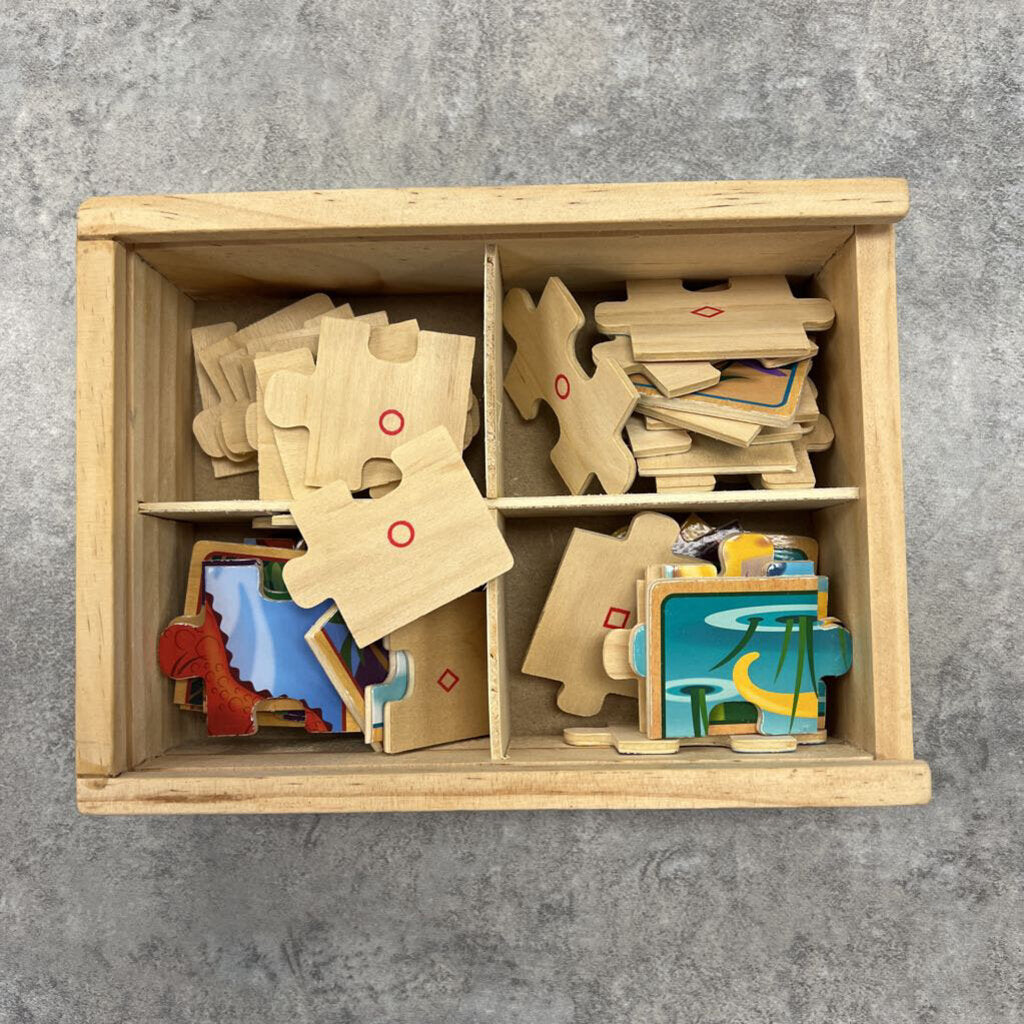M&D - WOODEN JIGSAW PUZZLES IN A BOX