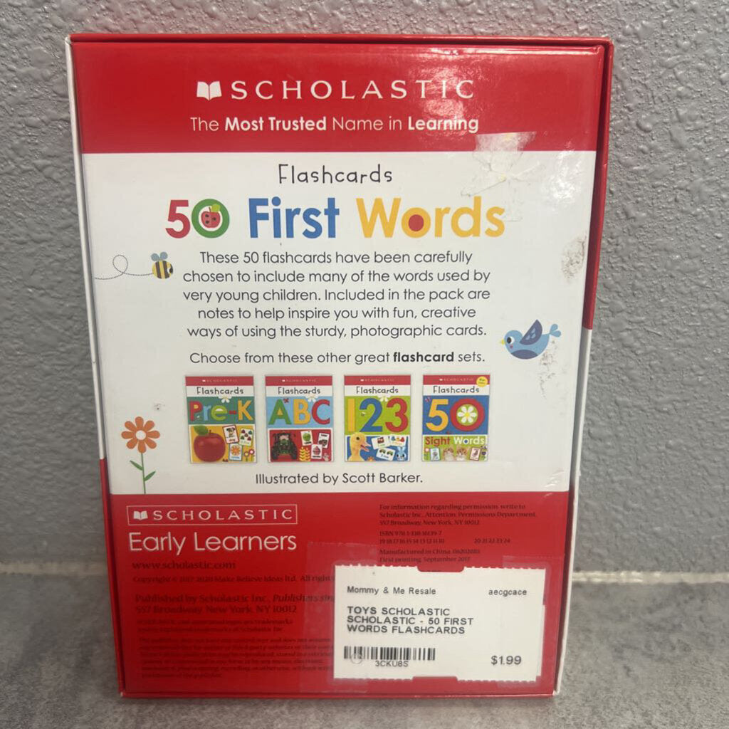 SCHOLASTIC - 50 FIRST WORDS FLASHCARDS